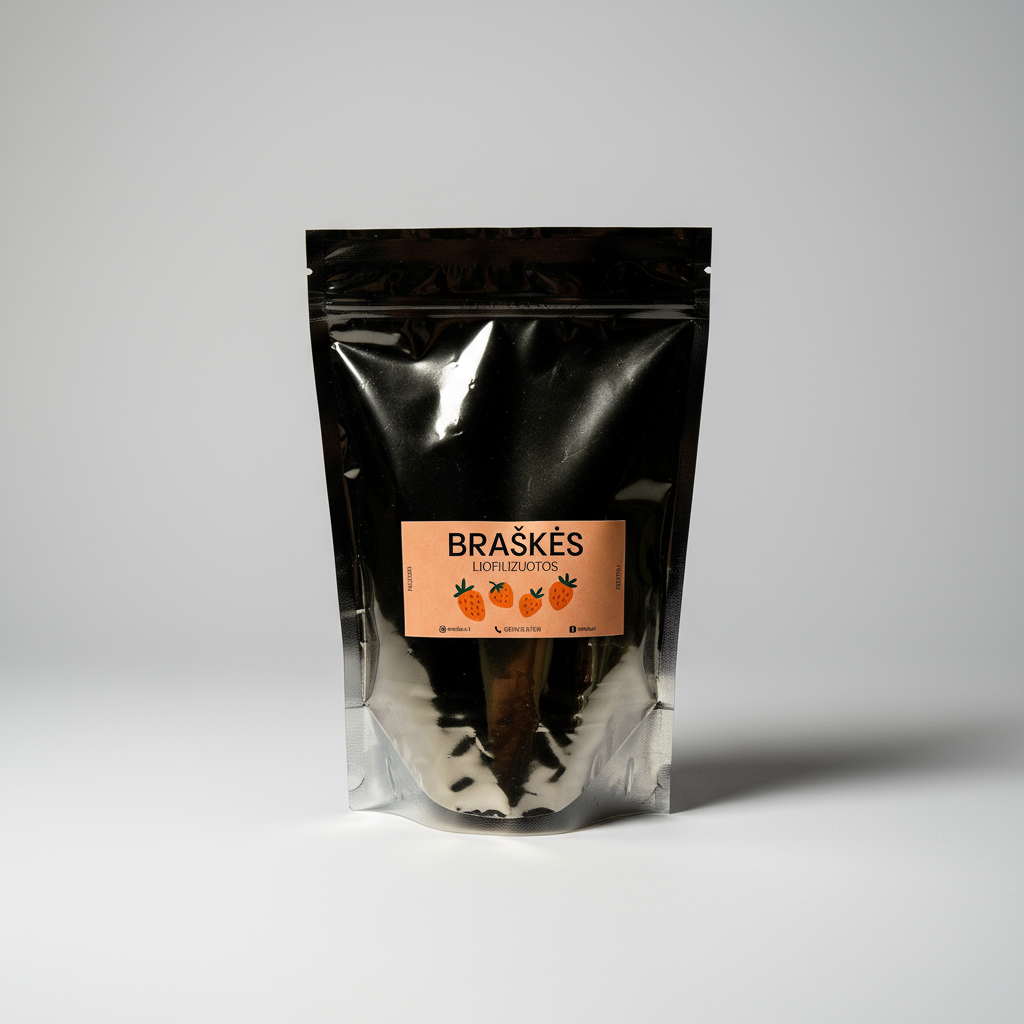 Liofilizuotos braškės