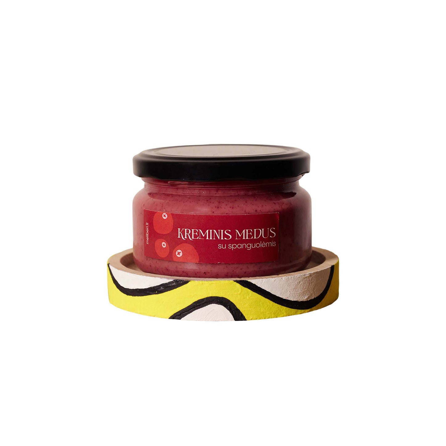 Ąžuolinis padėkliukas stiklainiams ir žvakėms, tapytas