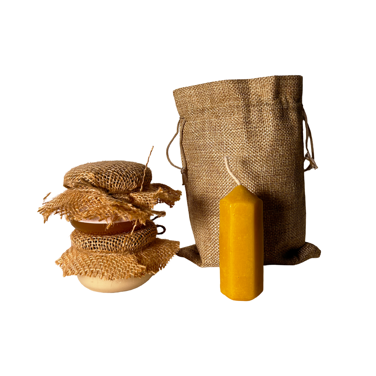 Visų žiedų ir kreminio medaus rinkinys su žvake