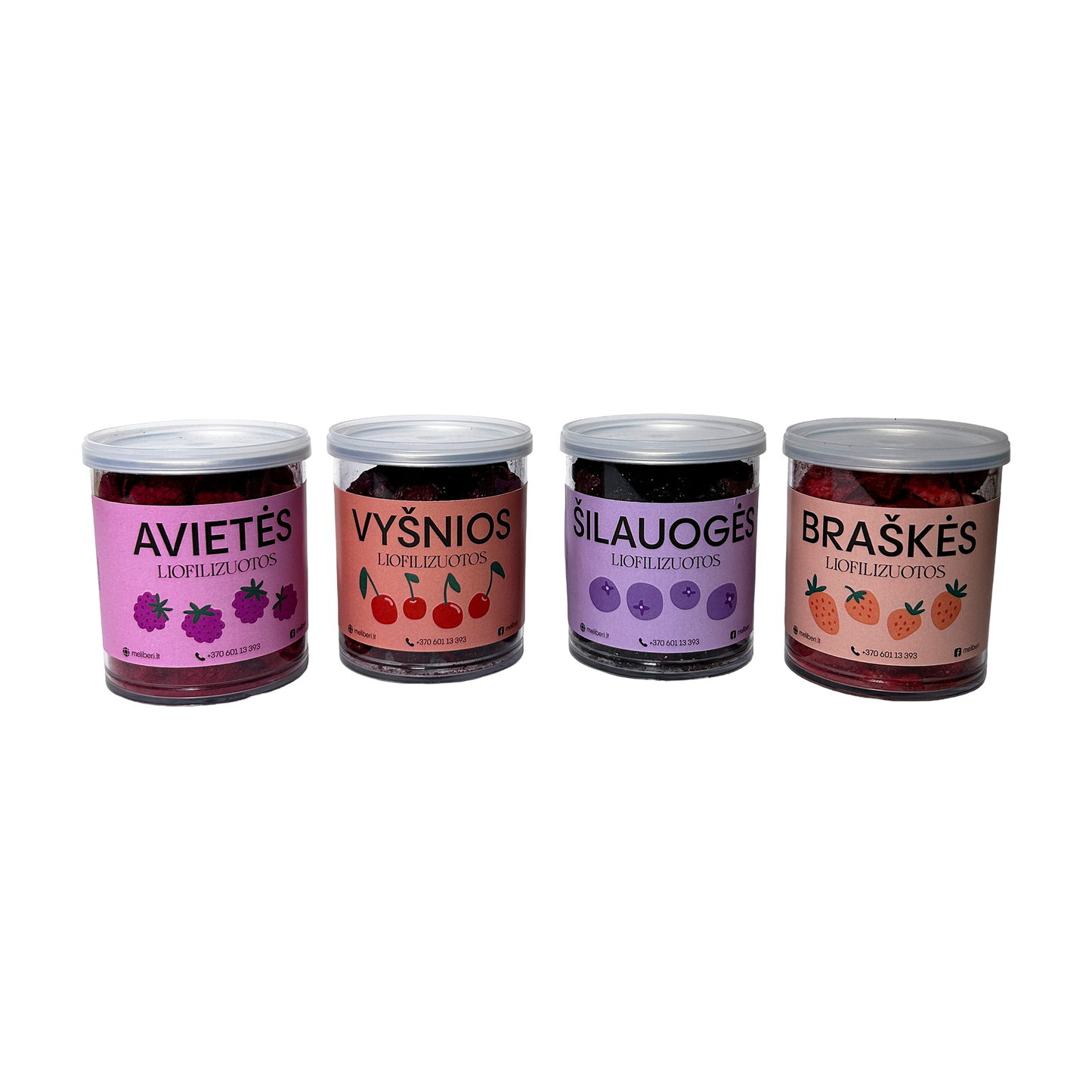 Liofilizuotų uogų rinkinys