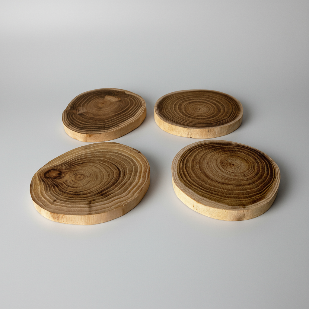 Stiklainių padėkliukas iš akacijos