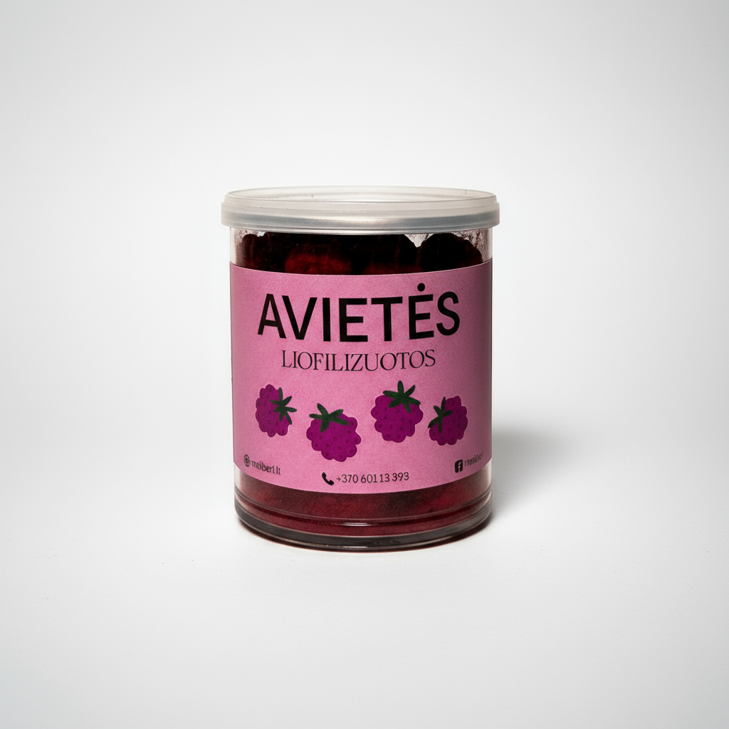 Liofilizuotos avietės