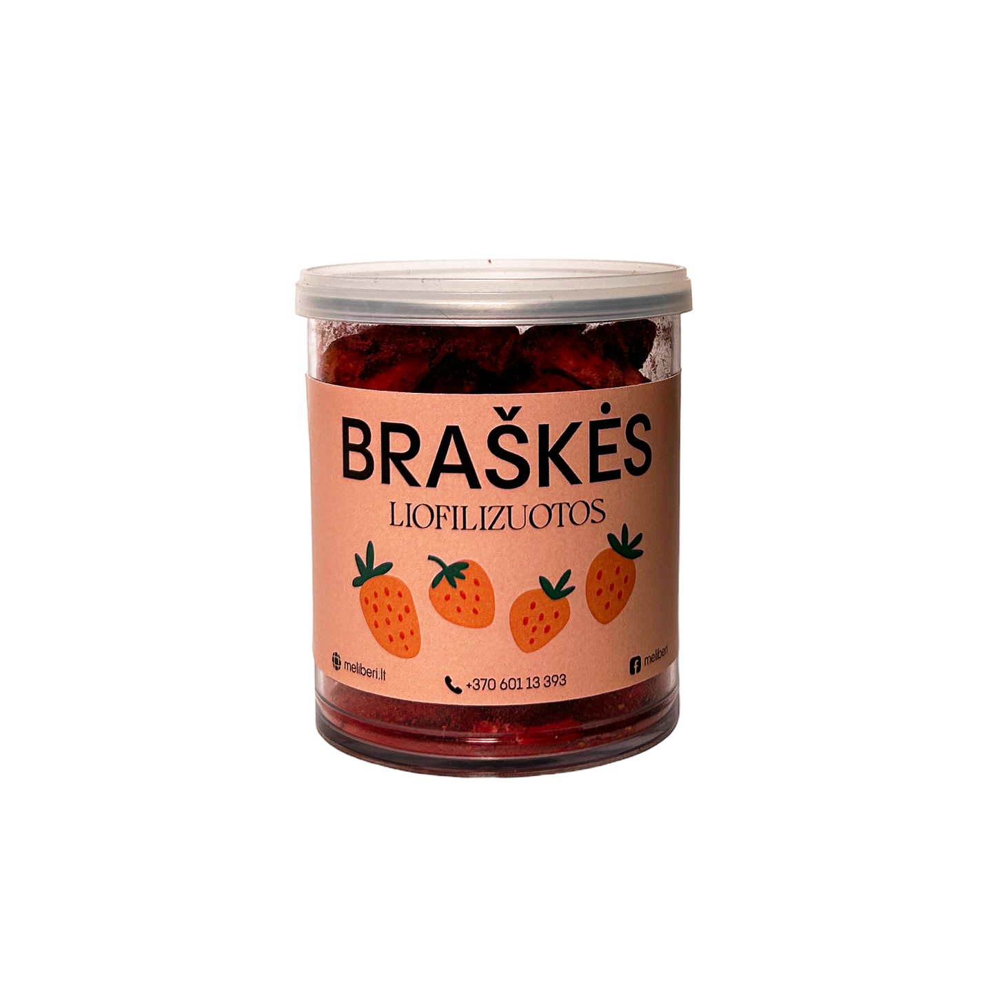 Liofilizuotos braškės