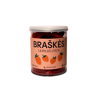 Liofilizuotos braškės