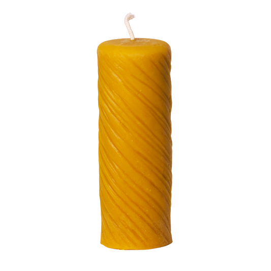 Bičių vaško žvakė -  Sukta cilindrinė