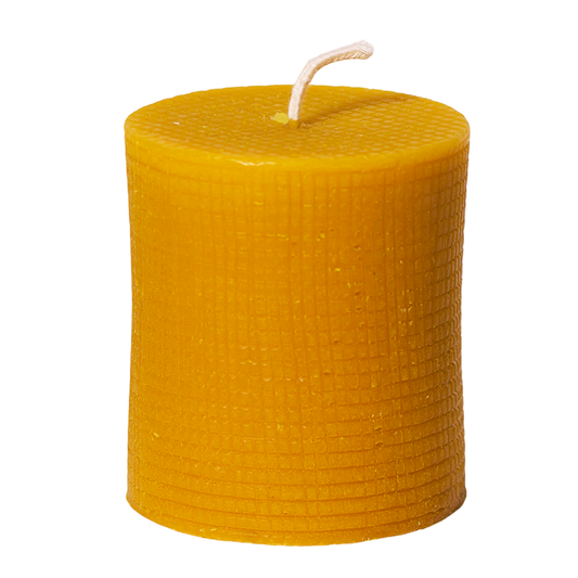 Bičių vaško žvakė - cilindras su korio tekstūra