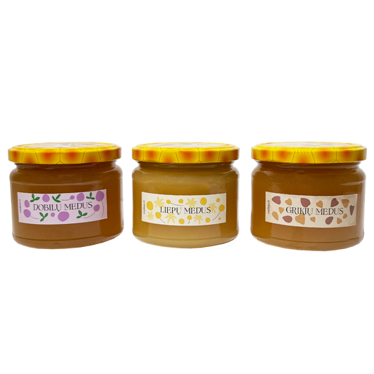 Medaus rinkinys (dobilų, liepų, grikių)