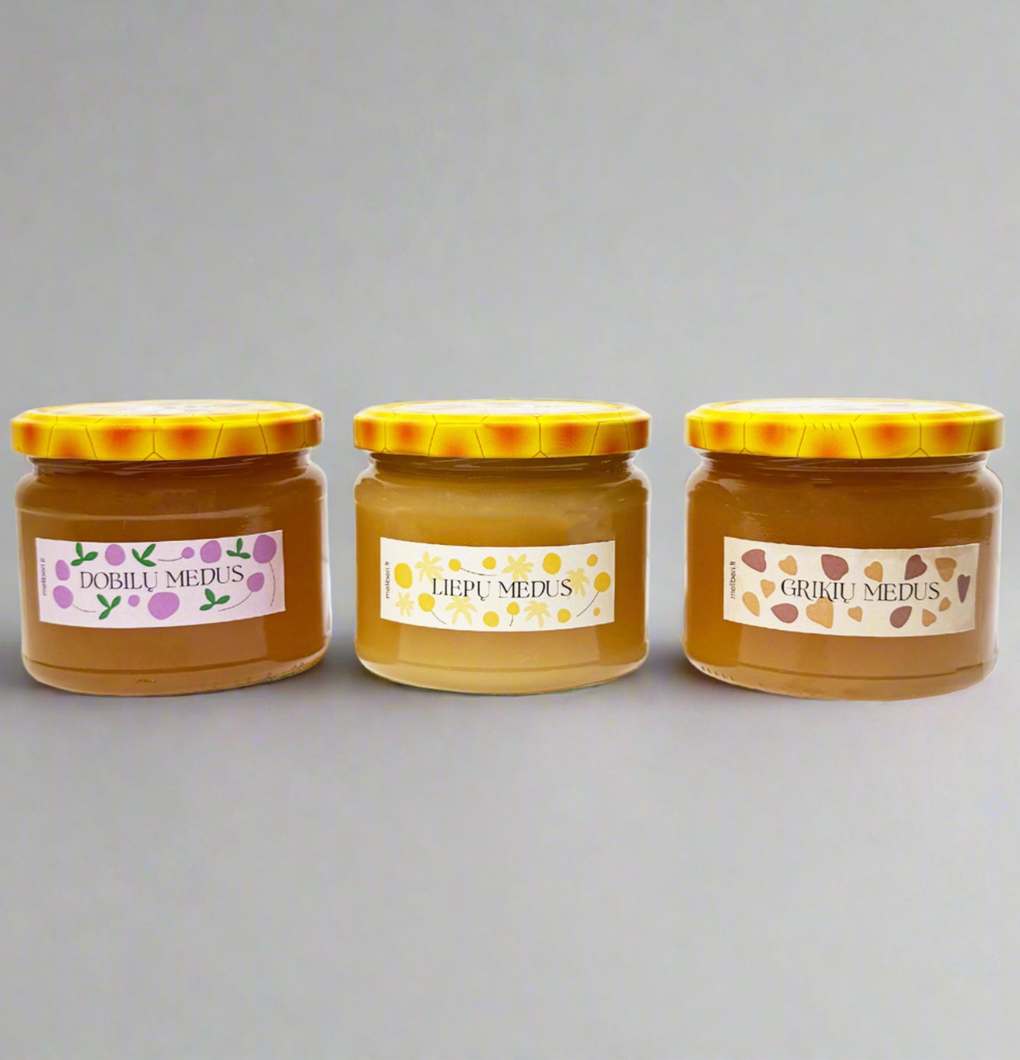 Medaus rinkinys (dobilų, liepų, grikių)