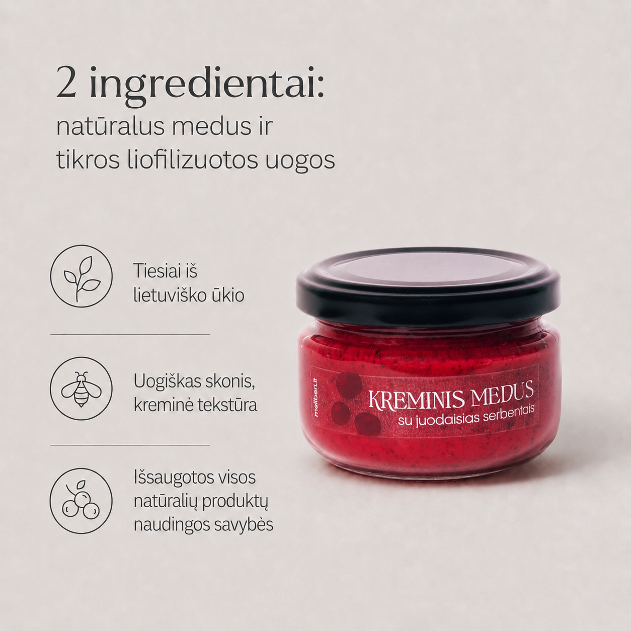 Medus su juodaisiais serbentais