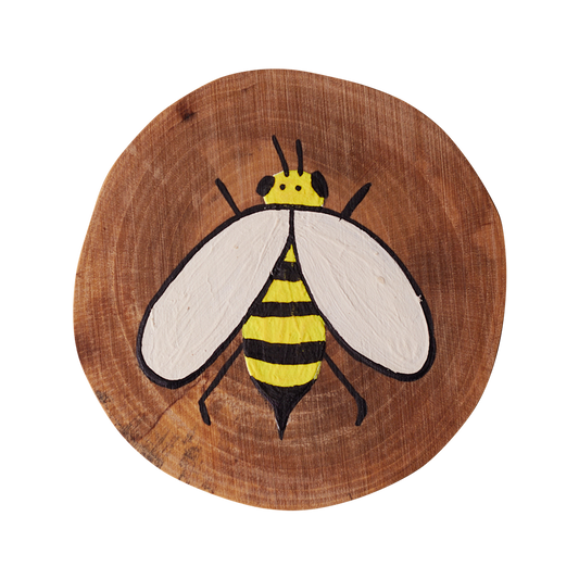 Ąžuolinis natūralaus medžio padėkliukas, tapytas