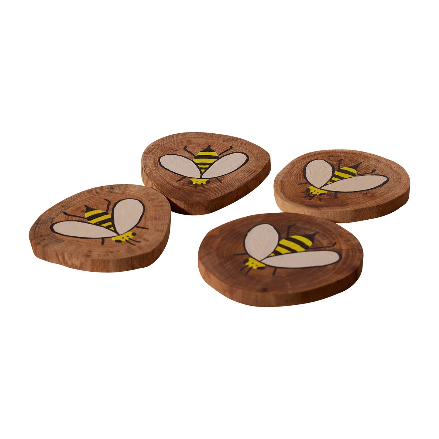 Ąžuolinis natūralaus medžio padėkliukas, tapytas