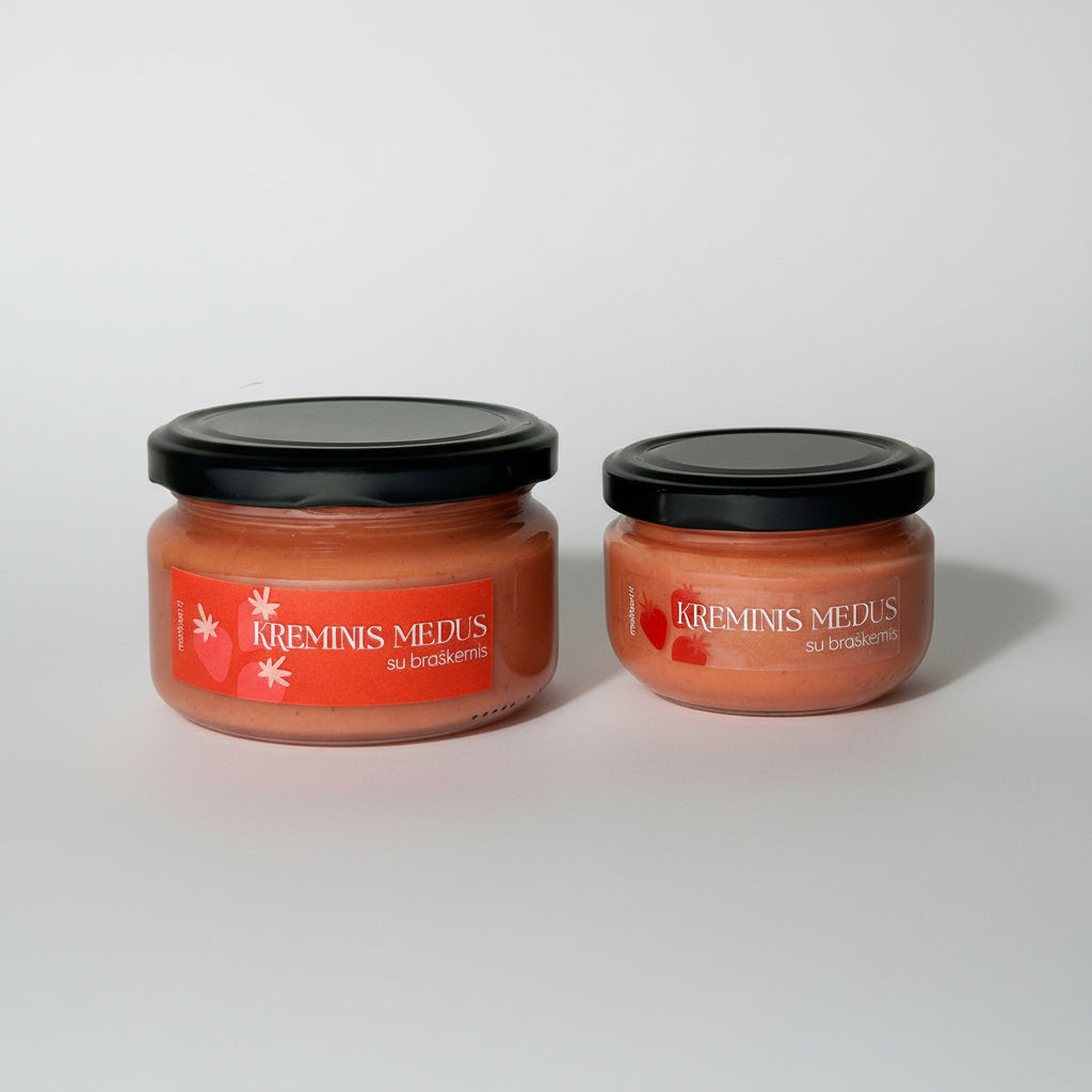 Medus su braškėmis