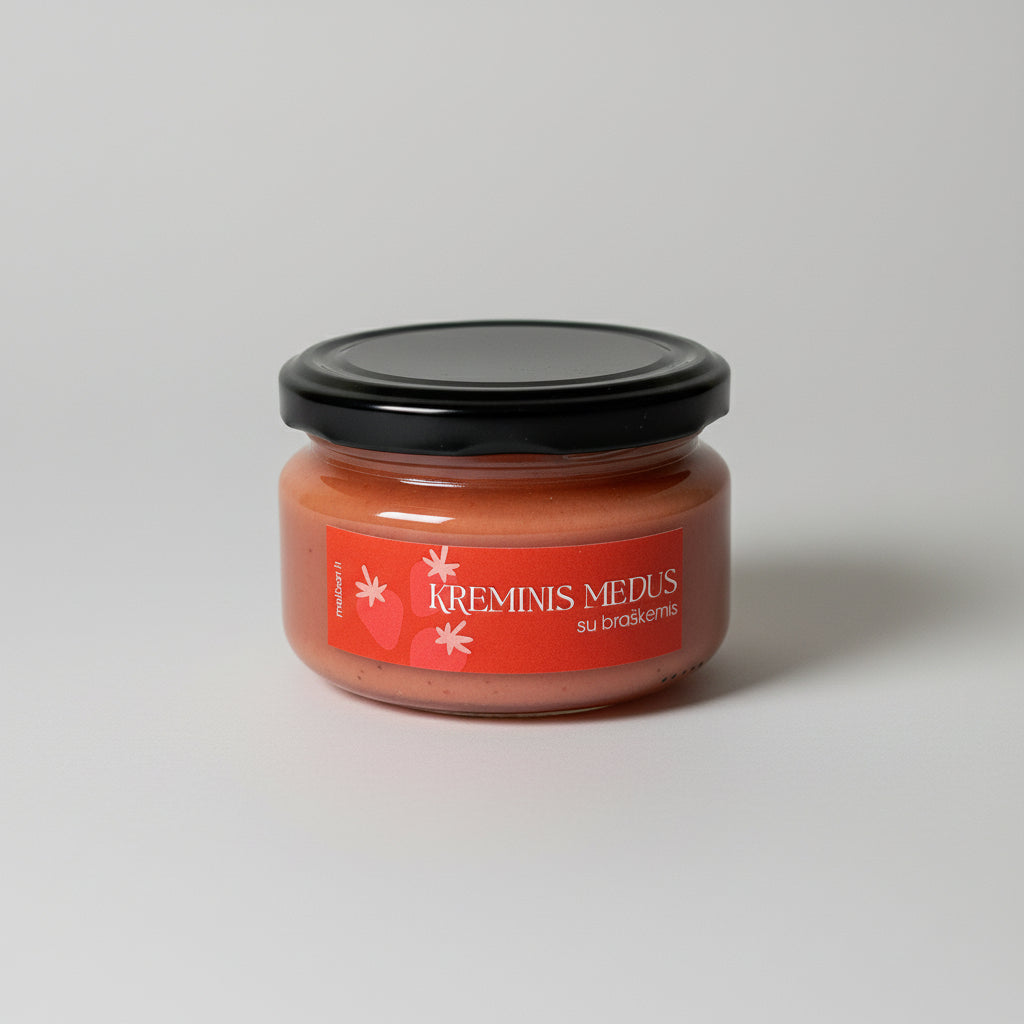 Medus su braškėmis