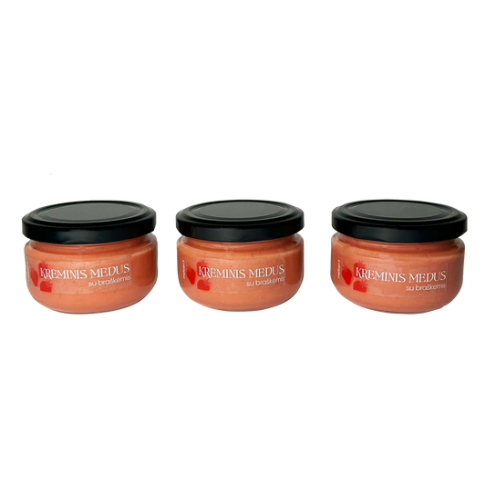 Medaus su braškėmis rinkinys