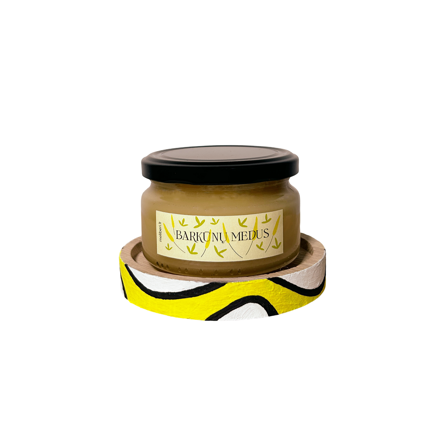 Ąžuolinis padėkliukas stiklainiams ir žvakėms, tapytas