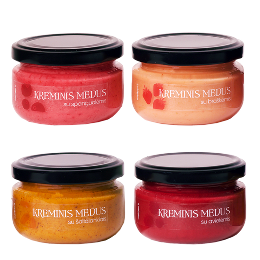 Medaus su uogomis rinkinys - 4 skoniai